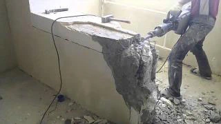 Демонтаж бетонных перегородок и перекрытий